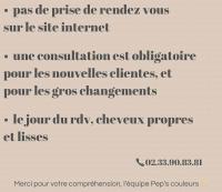 Infos prise de rendez-vous pour les balayages/transformations capillaires